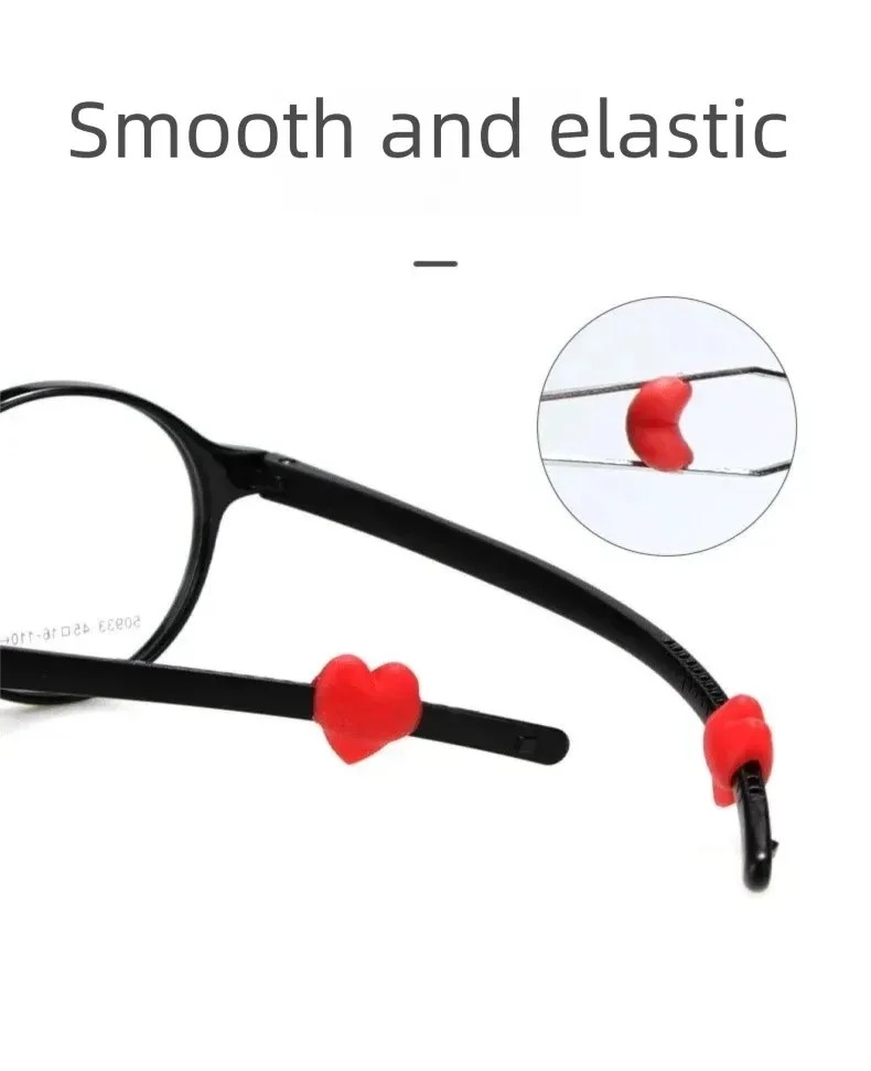 20PCS Heart Silicone Glasses Ear Hook Anti-slip Eyeglass Temple Tips Eyewear Stopper Accessory for Men Women YJFHT01 view 3