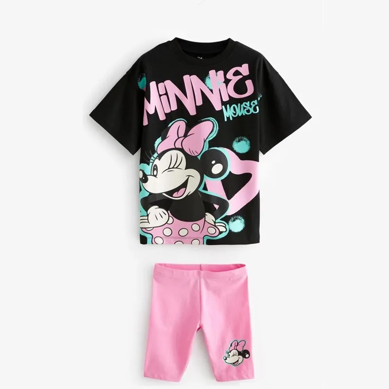 Mickey Mouse Cartoon T-shirt Outfits Summer Boys Clothes Tracksuit Popular Design Children's Wear Set Short Sleeve Tees + Shorts image 3