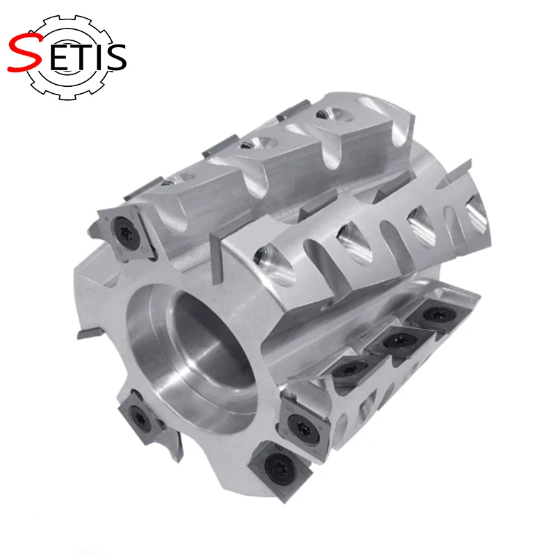 Indexable Tenon Cutter, Spiral Cutter Head, Tools for Mark CNC Tenoner, Tenoning Tool, Spiral Milling Cutter