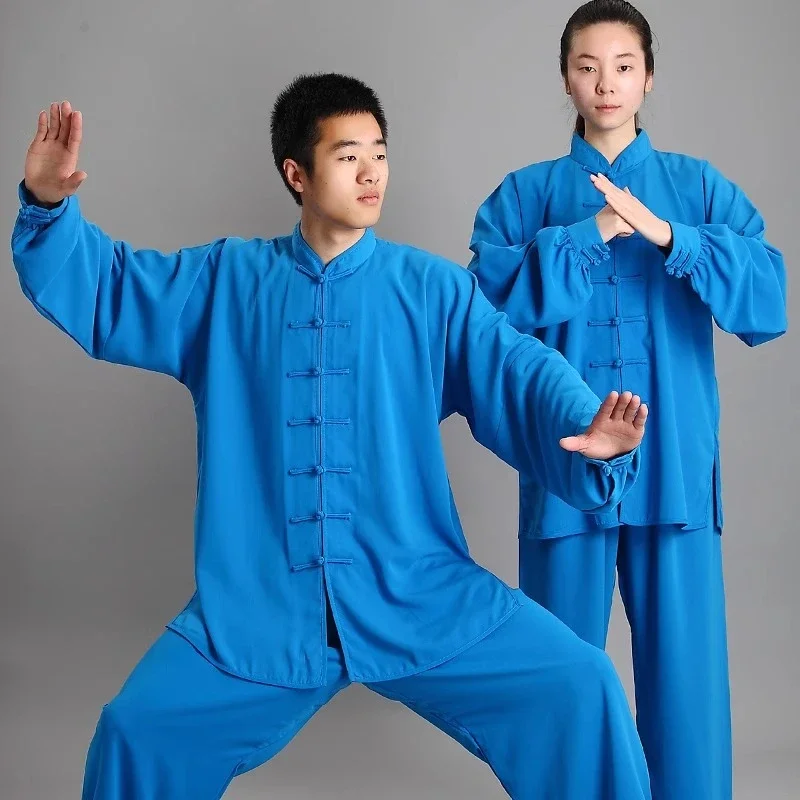 Neue Herren-Kung-Fu-Uniform im traditionellen chinesischen Stil, langärmelig, Wushu-Tai-Chi-Anzug, weiche, atmungsaktive Kampfsportbekleidung für das Training. – Detail 13