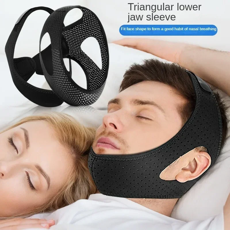 

Snoring Chin Strap Stop Snore Device Breathable Chin Rest Anti-noise Men Women Lower Jaw Face Lifting Protection Belt