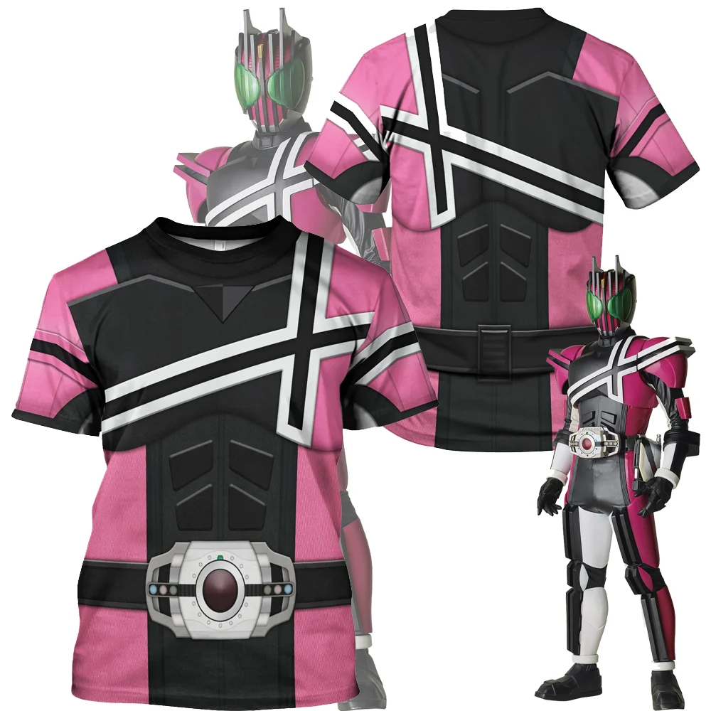 

Kamen Rider Decade Cosplay T-shirts Japanese Tokusatsu Costume 3D Print Kids Tees Summer Men/Women Harajuku Short Sleeve Y2k Top