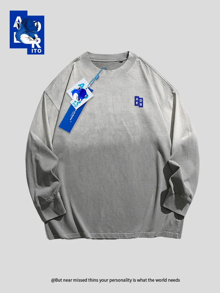 تي شيرت رجالي عصري بأكمام طويلة متدرجة الألوان، قميص فضفاض غير رسمي كطبقة أساسية للأزواج، مناسب للربيع والخريف، مريح عند الار... #3