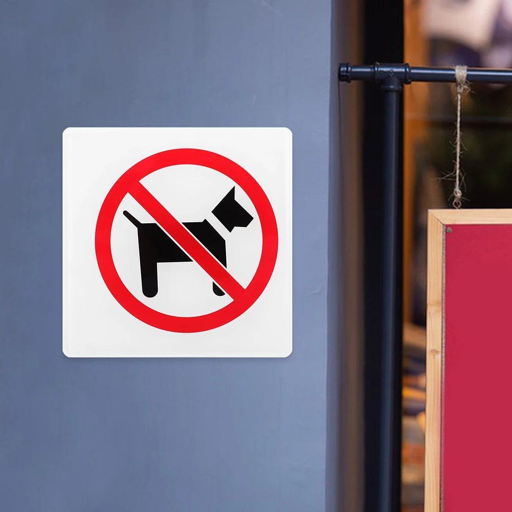 

No Pet Allowed Sign 15x15cm Acrylic Store Door Notice Highly Effective Warning Material Safety Cleanliness No Pets Enter