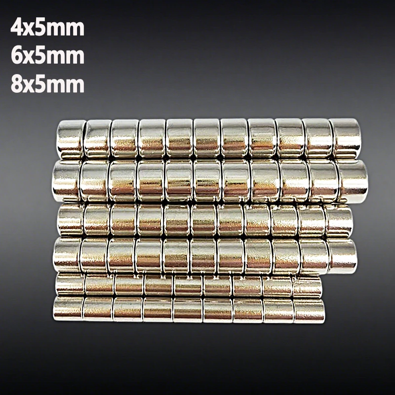 10-200pcs 라운드 자석 4x5 6x5 8x5mm 냉장고 사무실 차고 도구 공예 주방 냉장고 화이트 보드 4*5 6*5 8*5mm 액세서리