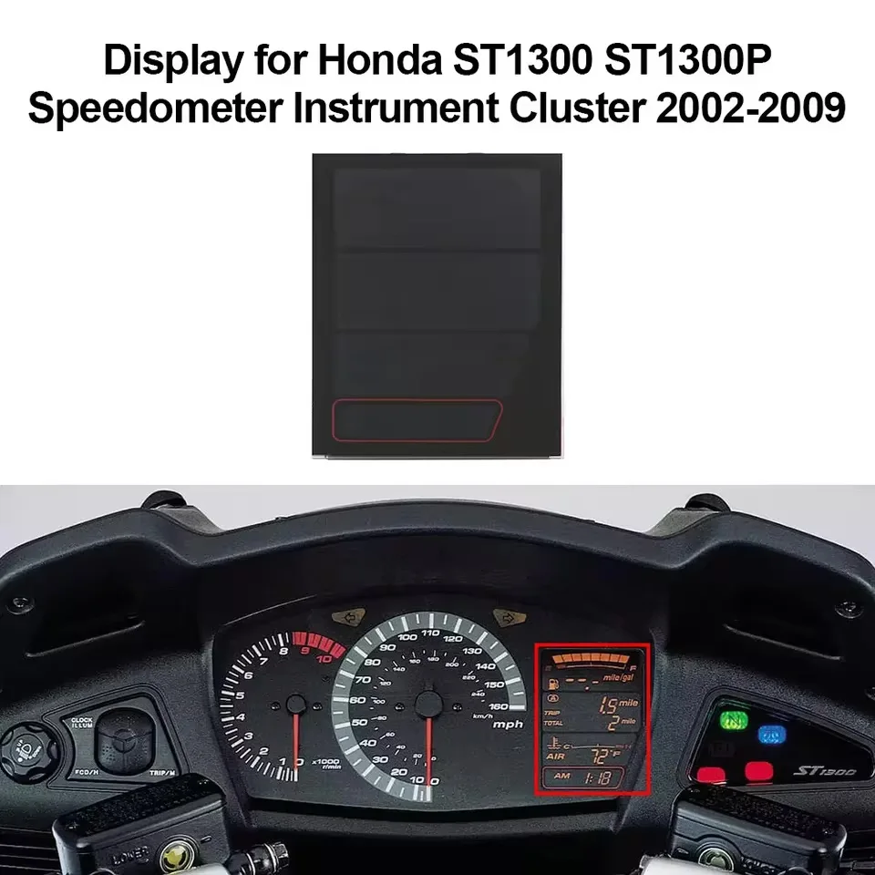 

Dashboard LCD Display for Honda ST1300 ST1300P Speedometer Instrument Cluster