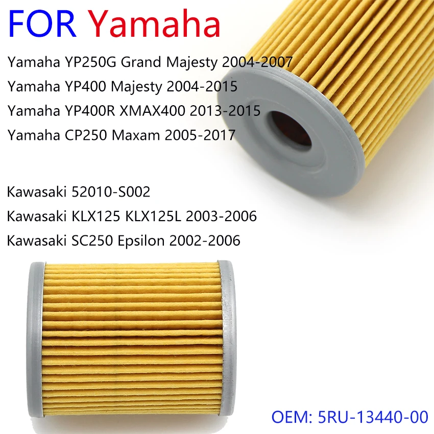 

Fuel Oil Filter for Yamaha YP250G YP400 Grand Majesty YP400R XMAX400 CP250 Maxam Kawasaki KLX125 KLX125L SC250 Epsilon