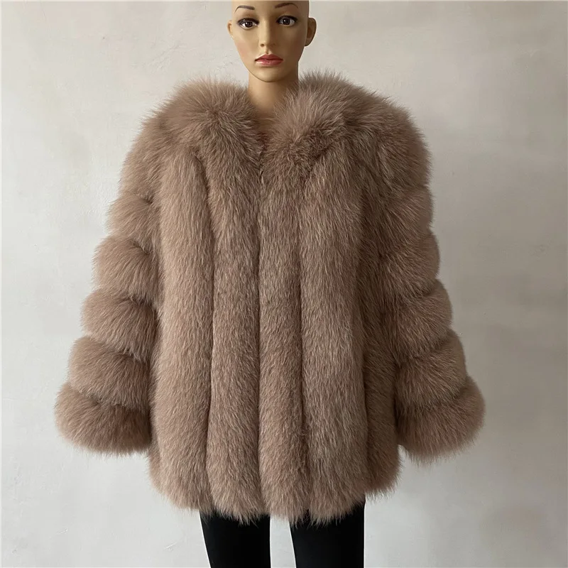 Hot Sale New Haining Fox Fur Grass Coat 2024 Winter Fox Fur Grass Coat for Women and Youth