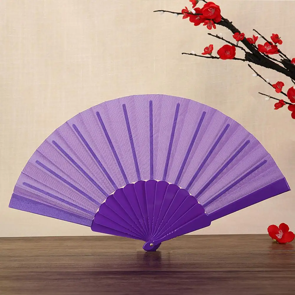 Folding Fan Elegant Silk Hand Fan Chinese Style Summer Female Dance Fan Portable Elegent Flower Hand Held Fans Party Favors