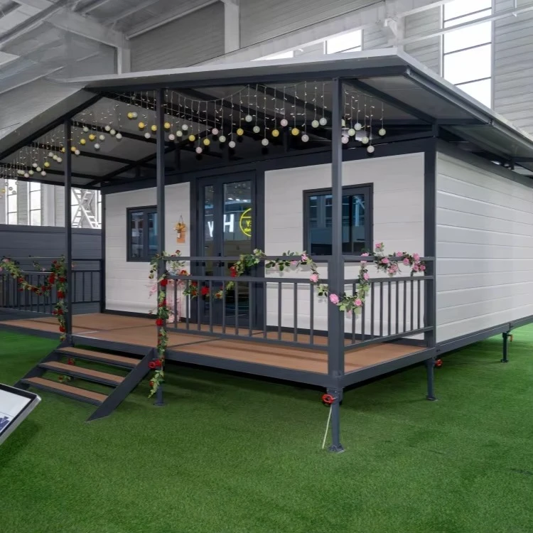 Durable 40Ft Corrosion-Proof Breathable Multifunctional Double Wing Expandable Prefab Mobile House 2 3 Bedroom Garden House