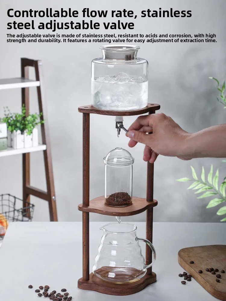 

Korean Sle Glass Coffee Pot Cold Brew Iced Coffee Drip New Tea Drink 4 Person Serving Drop New Korean Sle Coffee Equipment