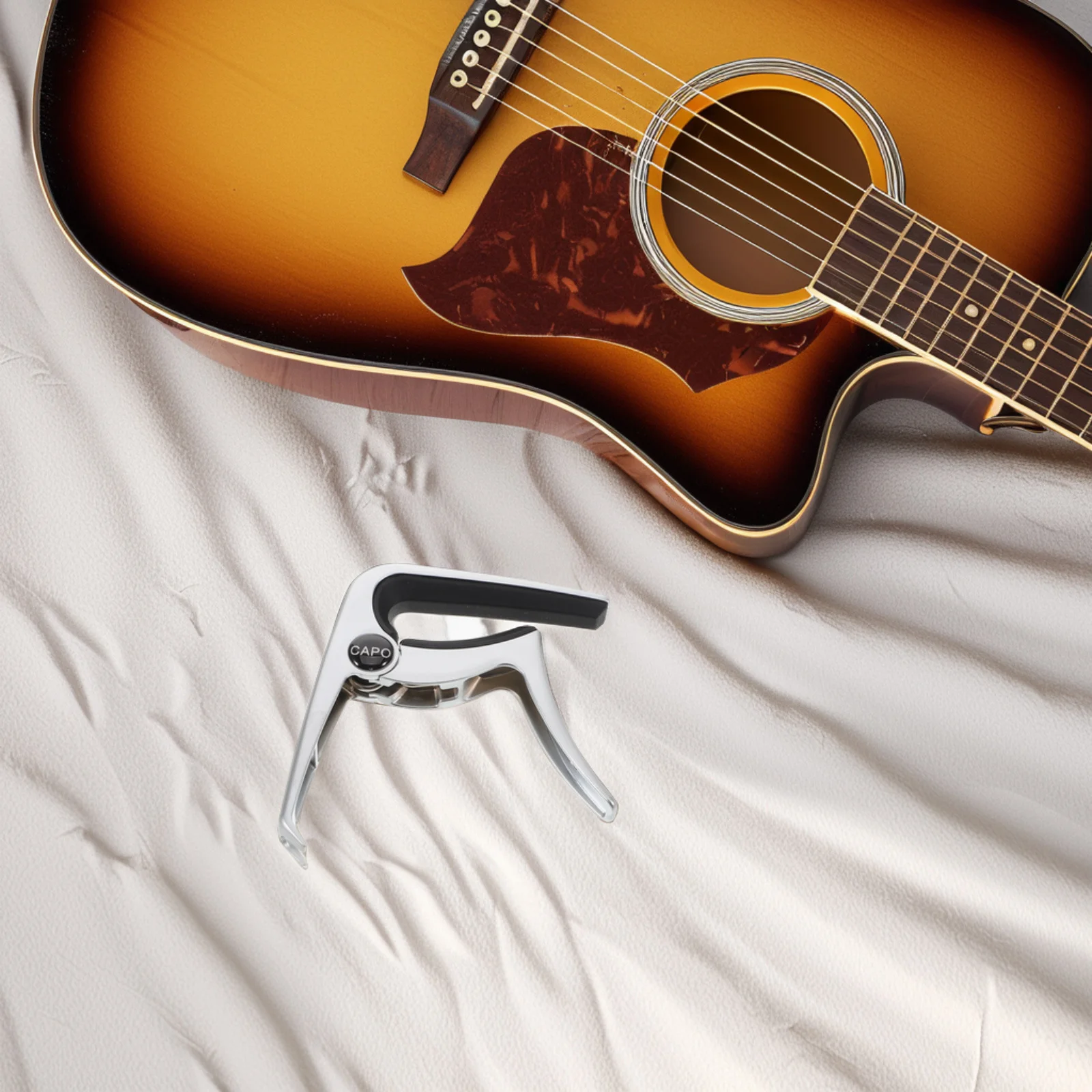 

1 set 1 Set Capo With Pick Slot For Acoustic Electric Classical Guitar Zinc Alloy Capo Portable Tone Modified Clip Guitar Tuning