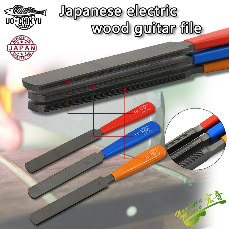 HUATOOL Japanese Curved Fret File Electric Acoustic Guitar Fingerboard Fret Crown Leveling Polishing Repair Tool