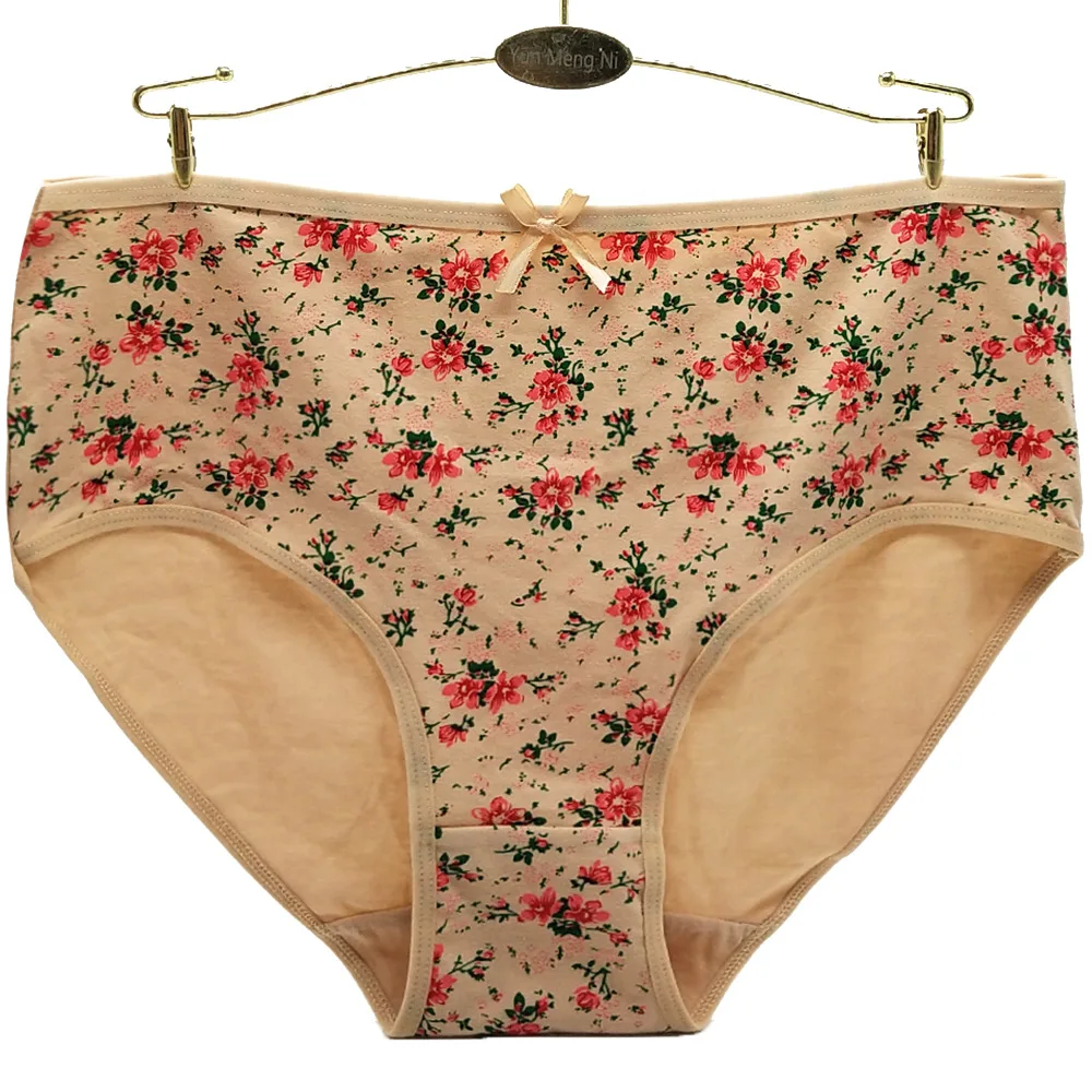 Underwear Women Panties Cotton Mid Rise Butterfly Soft Sexy Briefs Ladies Knickers Plus Size for Women 3 Pcs/lot - Image 3