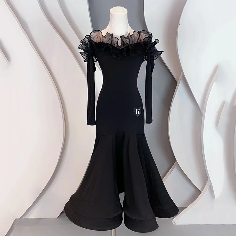 Customized 2023 New Women Ballroom Dance Competition Dress Party Waltz Dancewear Clothes Standard Performance Stage Costume