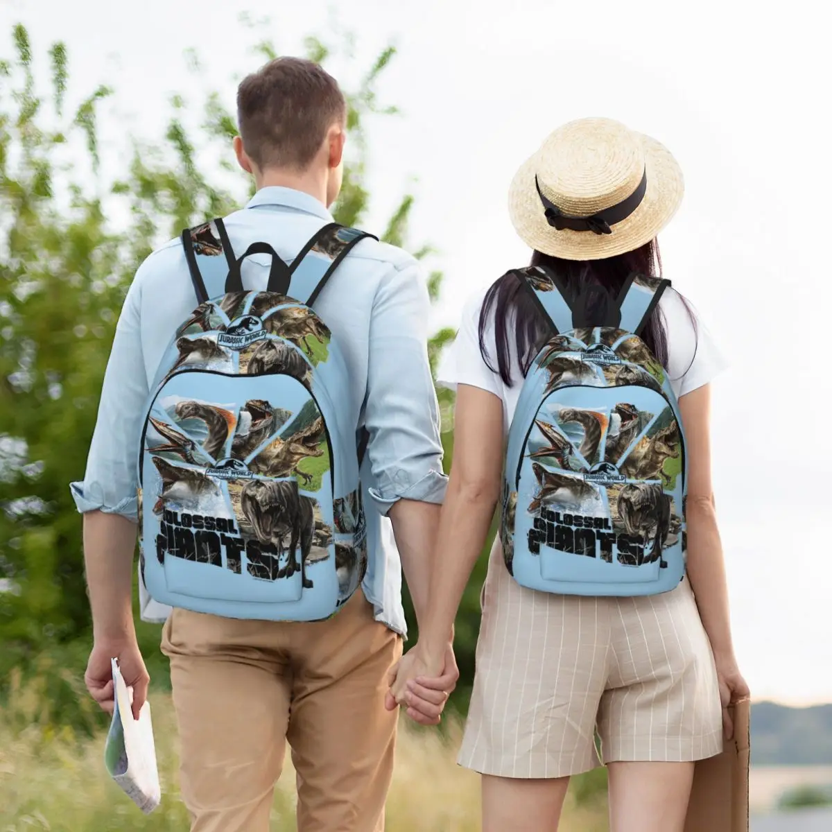 Jurassic World Rebirth Colossal Giants Herd Backpack Kawaii Backpacks Teen Trekking Pattern High School Bags Designer Rucksack