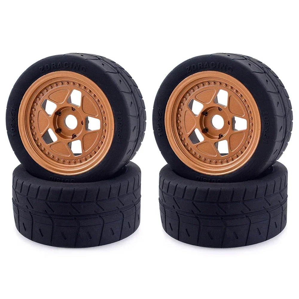 2 peças/4 peças 109mm pneus rc roda 17mm cubo sextavado 8585 pneu para arrma zd racing ex07 1/7 4wd carro de corrida rc sem escova