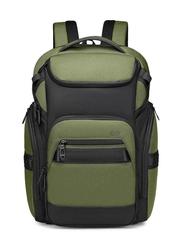 

OZUKO Business Commuter Men's Large Capacity Travel Laptop Backpack Waterproof School Bag 15.6 Inch Soft Handle Briefcase