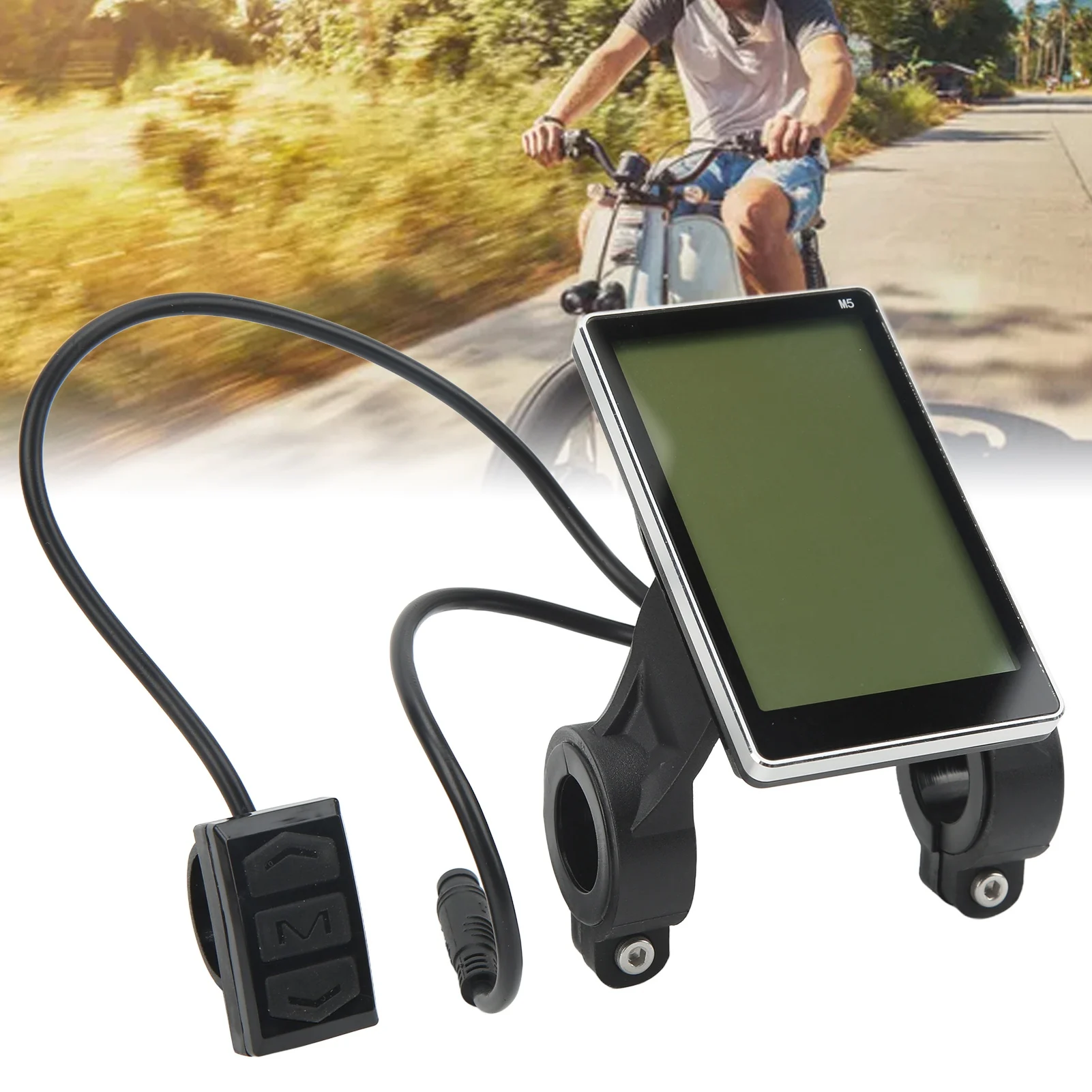 

Electric Bike M5 LCD Display Waterproof Connector Panel Easy Installation Low Failure Rate Electric Scooter Display Panel Screen