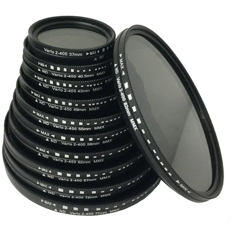 Fader Variable Adjustable Slim Neutral Density ND Lens Filter ND2 to ND400 43/46/52/55/58/62/67/72/77/82/86mm for Nikon