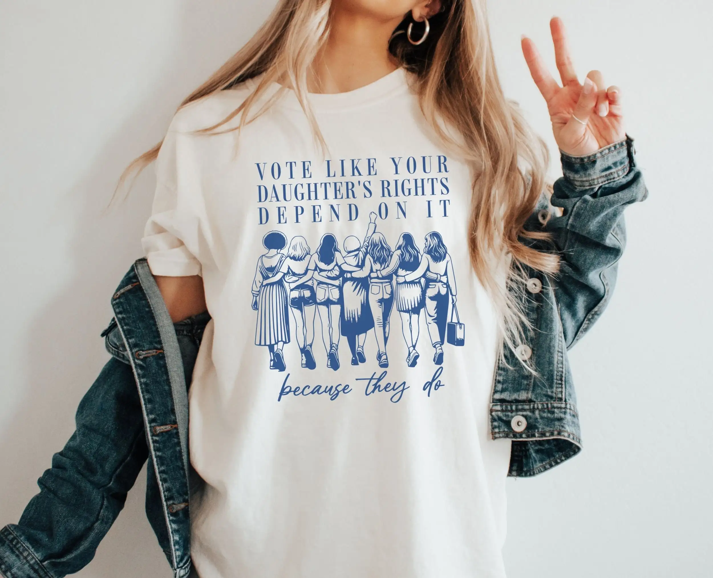 Vote Like Your Daughters Rights Depend On It Kamala Harris President Roe V Wade T Shirt Reproductive Voting Womens