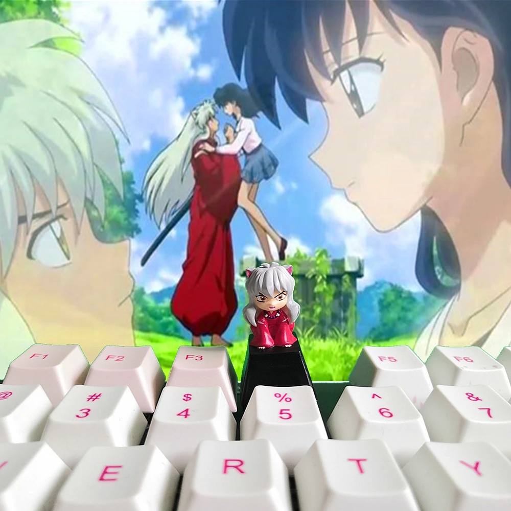3D Printing Keycap 1 PCS Cartoon Cute  Inuyasha  Anime PBT Keycap Mechanical Keyboards Keycaps for Cherry MX axis R4 Height