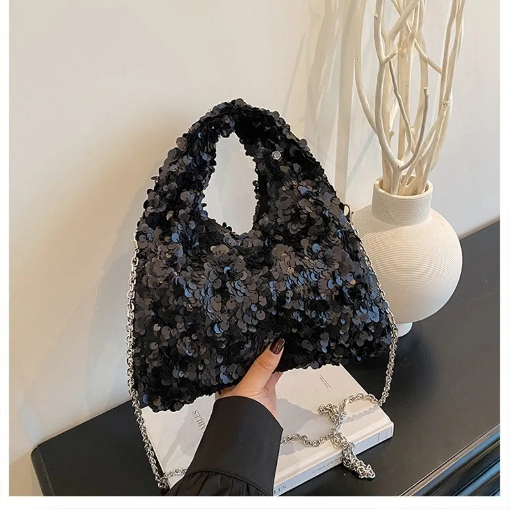 Fashion Glamorous Evening Bag Shining Sequins Design Crossbody Bags Solid Color Women's Handbags