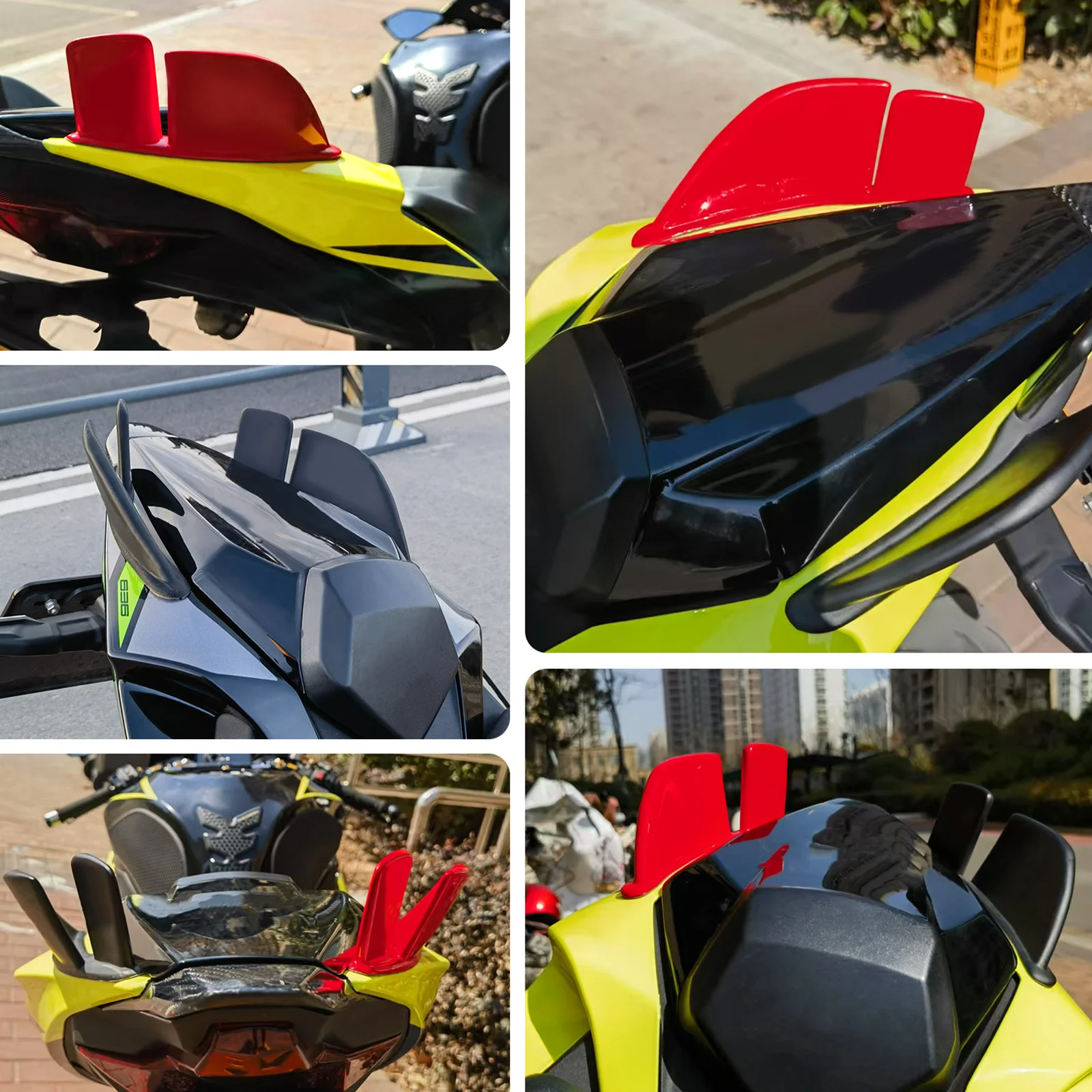 Rear Tail Fixed Wing for Kawasaki ZX-6R 636 2019 2020 2021 2022 2023 2024 2025 Rear Fairing, Rear Aerodynamic Spoiler