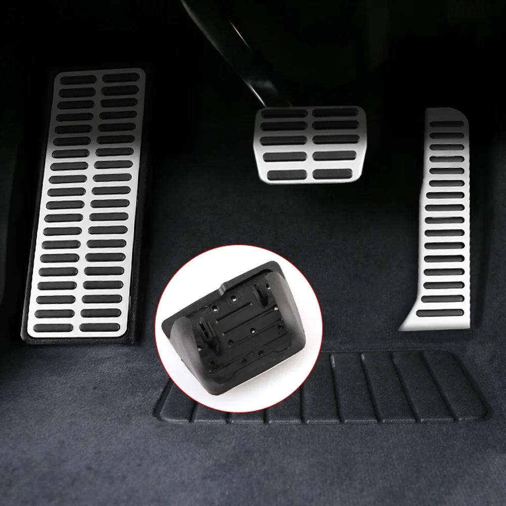 Car Gas Brake Pedal for Volkswagen VW Touran 1T MK1 2003~2015 2004 Rubber Anti-Slip Alloy Footrest Foot Pedals Cover Accessories