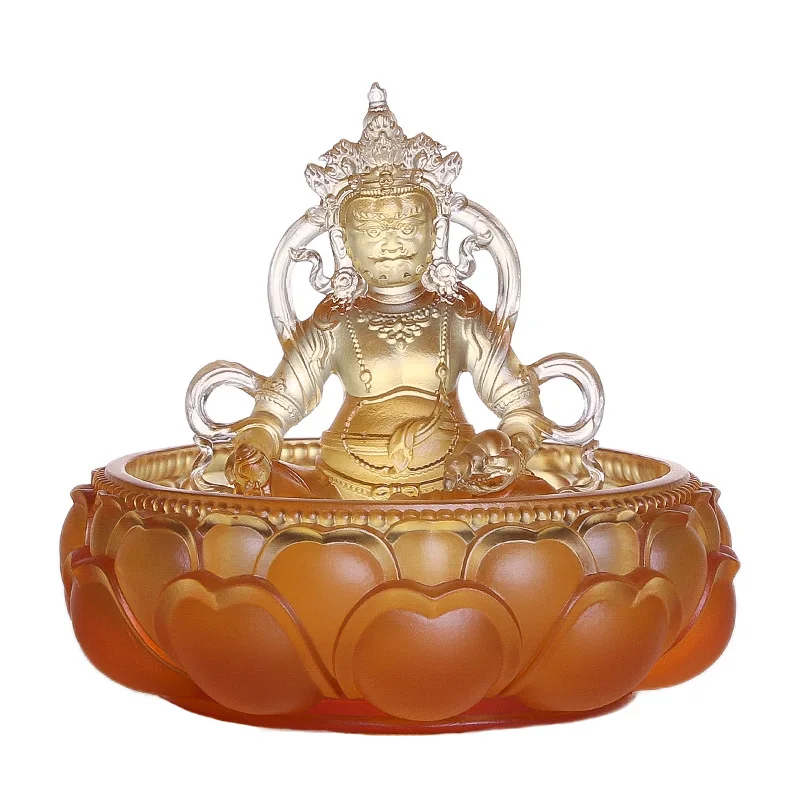 Yjq glazed water supply five-way God of Wealth ornament Buddha statue home offering God of Wealth Buddha utensils