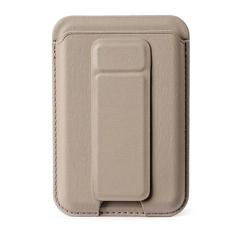 INEYES 2-in-1 magnetische portemonnee voor MagSafe portemonnee met verstelbare standaard Slanke magnetische kaarthouder Mag Safe portemonnees Veganistisch leer