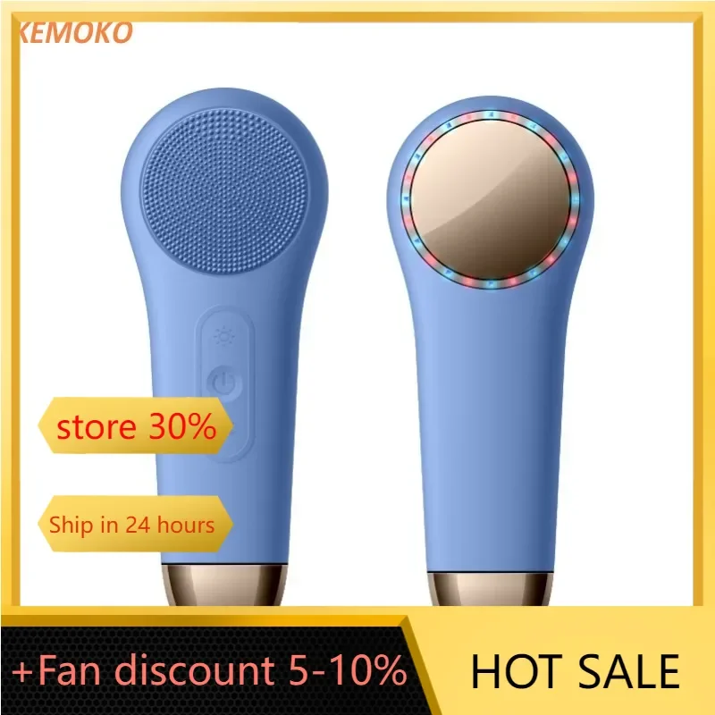 

Electric Facial Cleansing Brush Silicone Ultrasonic Vibration Face Cleanser Washing Deep Pores Blackhead Cleaning Skin Massager