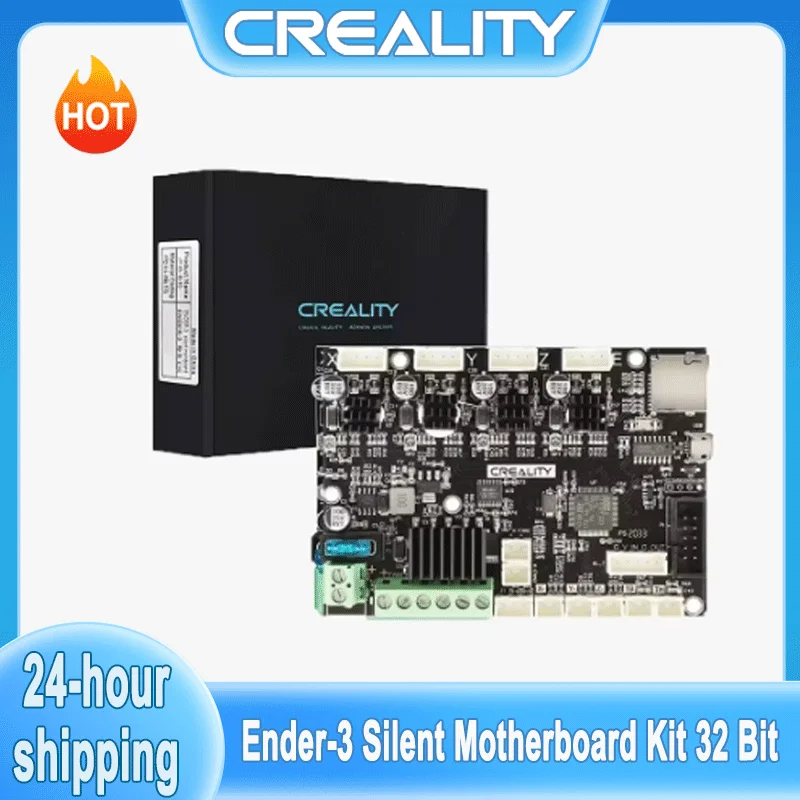 Creality Ender 3 Upgraded Silent Motherboard Kit 32-Bit High Performance V4.2.7 TMC2225 Driver Marlin 2.0.1 for 3D Printer