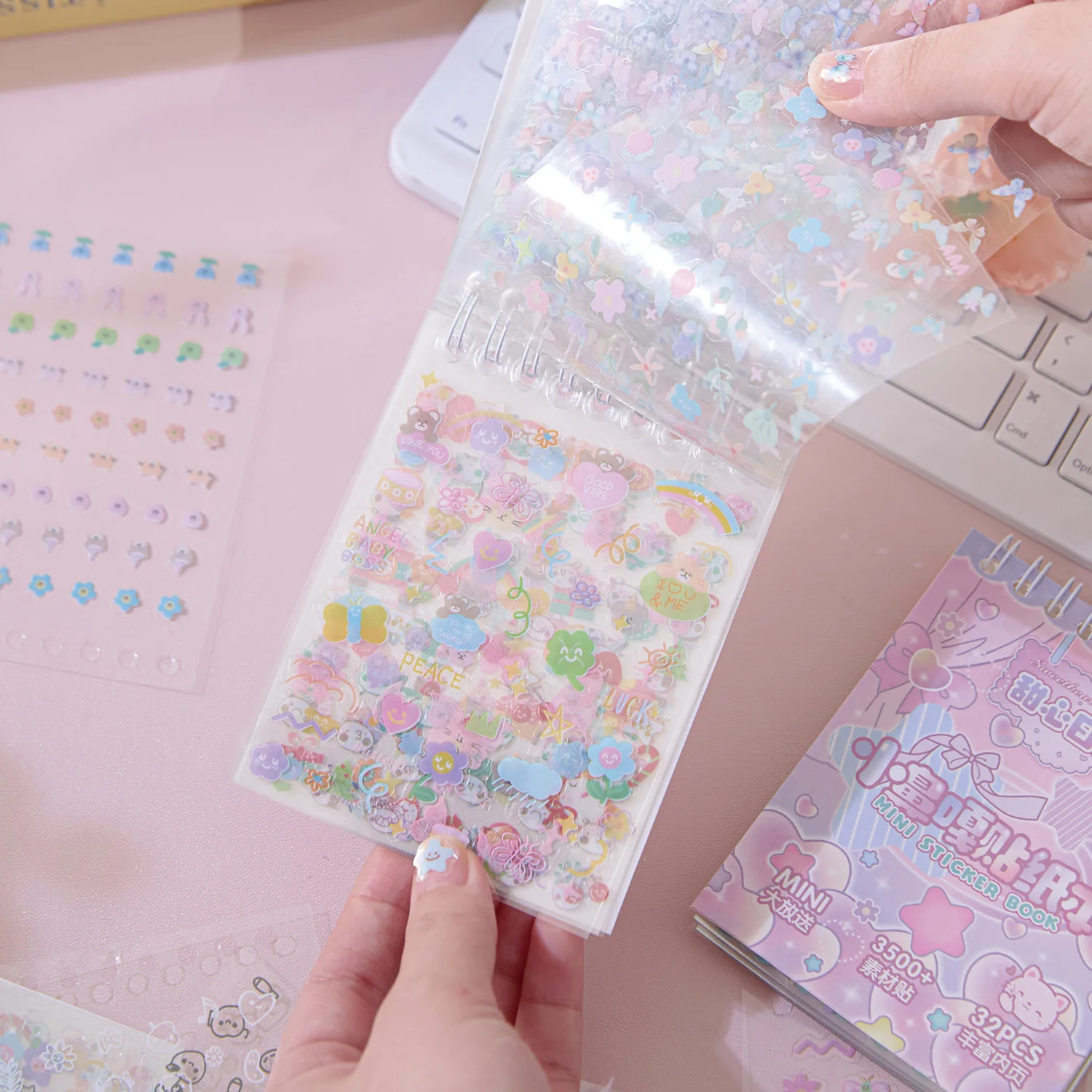 

32 листа Kawaii мини-наклейка высечка наклейка книга Kpop Toploader декоративные наклейки набор наклеек для ногтей канцелярские принадлежности