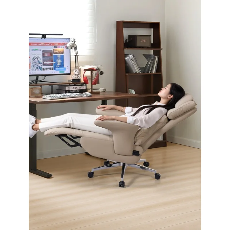 كرسي مكتب، استراحة غداء، كرسي كمبيوتر مستلق، راحة منزلية، كرسي رئيس مستقر، كرسي استلقاء بخصر جلدي