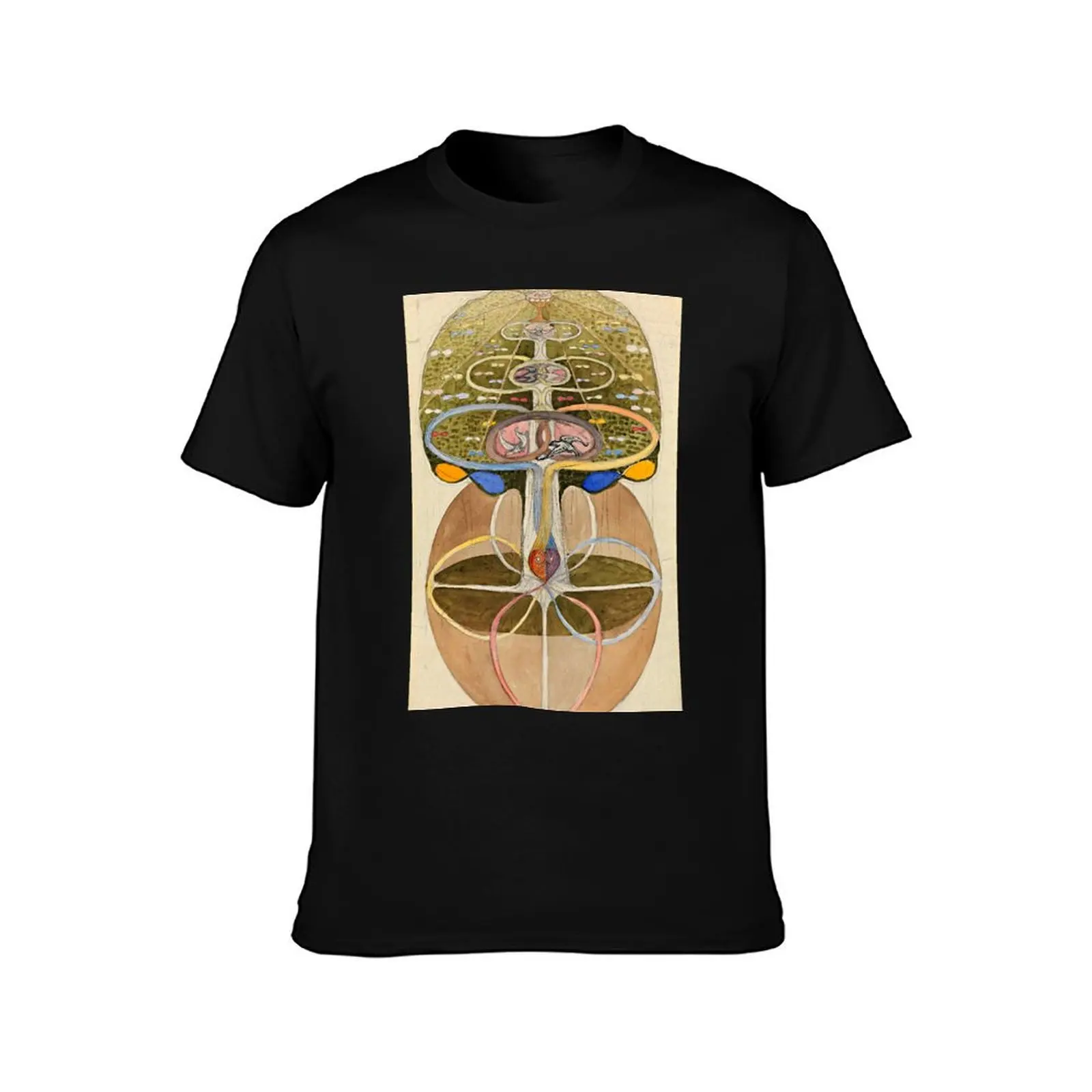 Hilma af Klint Tree of Knowledge No. 1 (1913) T-Shirt Classic Crew Neck Cotton T-Shirt