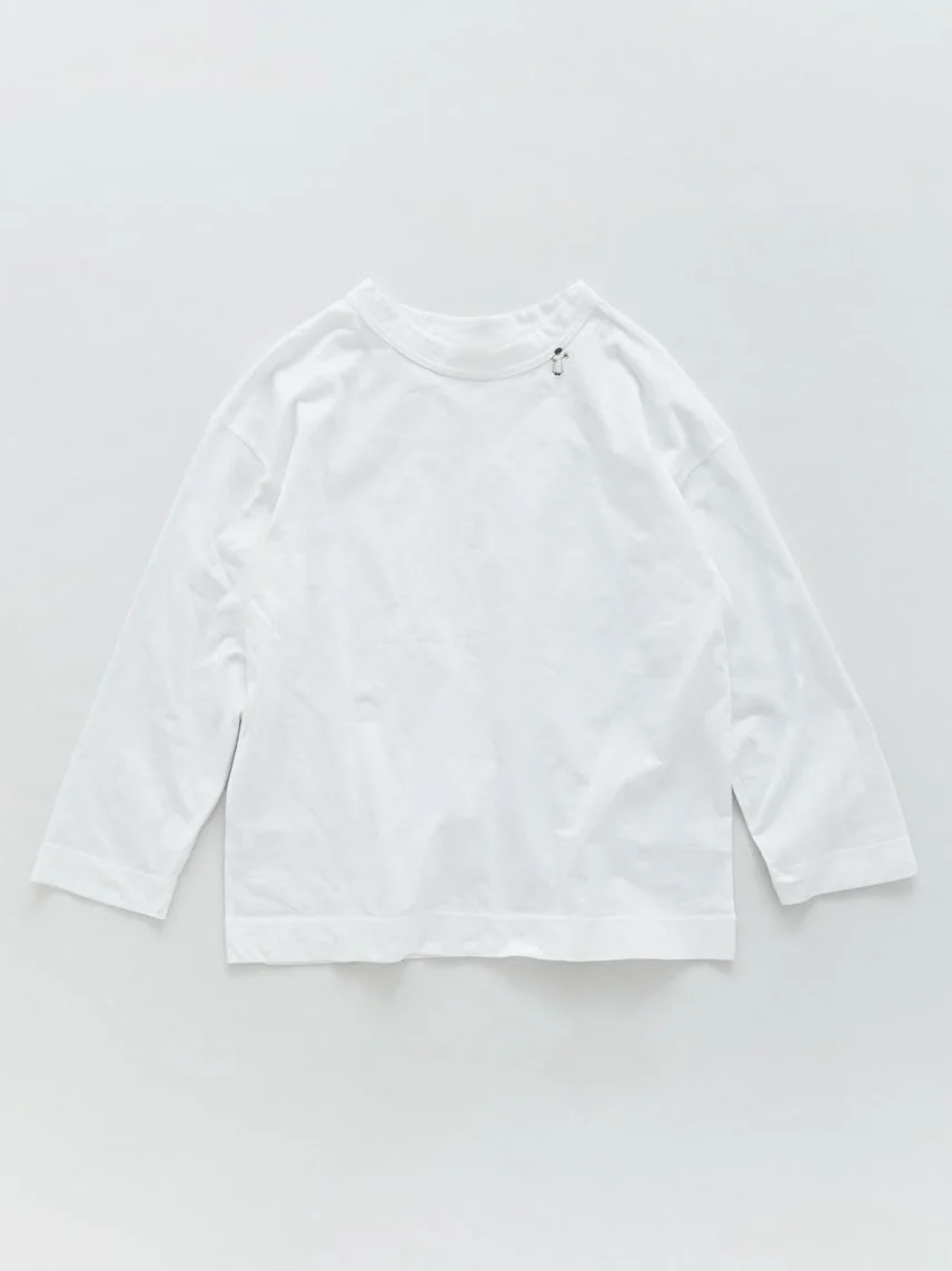 

Женская футболка с вышивкой и свободным воротником, с длинным рукавом, повседневная, весна-лето, в японском стиле, 100% хлопок, топ