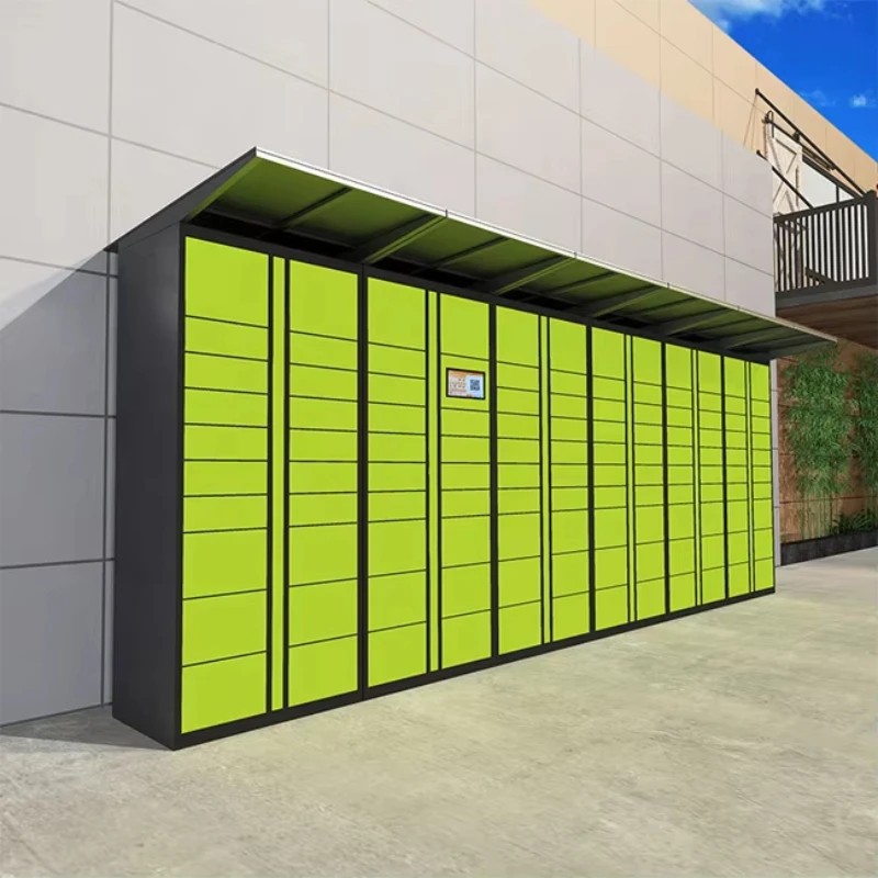 Residential office building 24 hours outdoor with ceiling electronic smart locker smart package