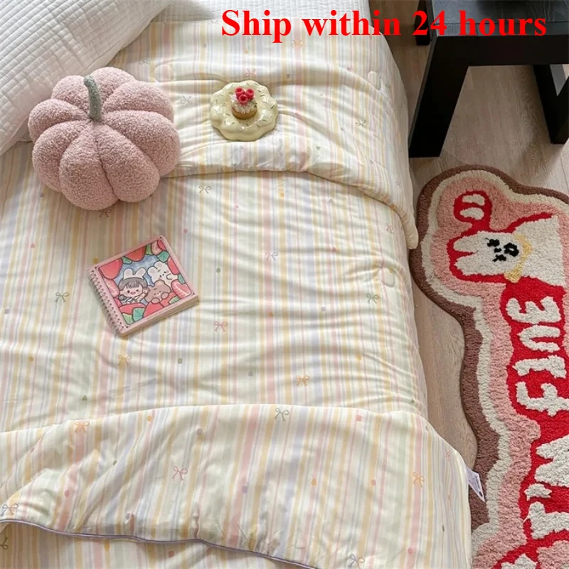 

2025 new cool summer cool cold summer quilt ice silk air conditioner quilt adult single double cool silk thin quilt