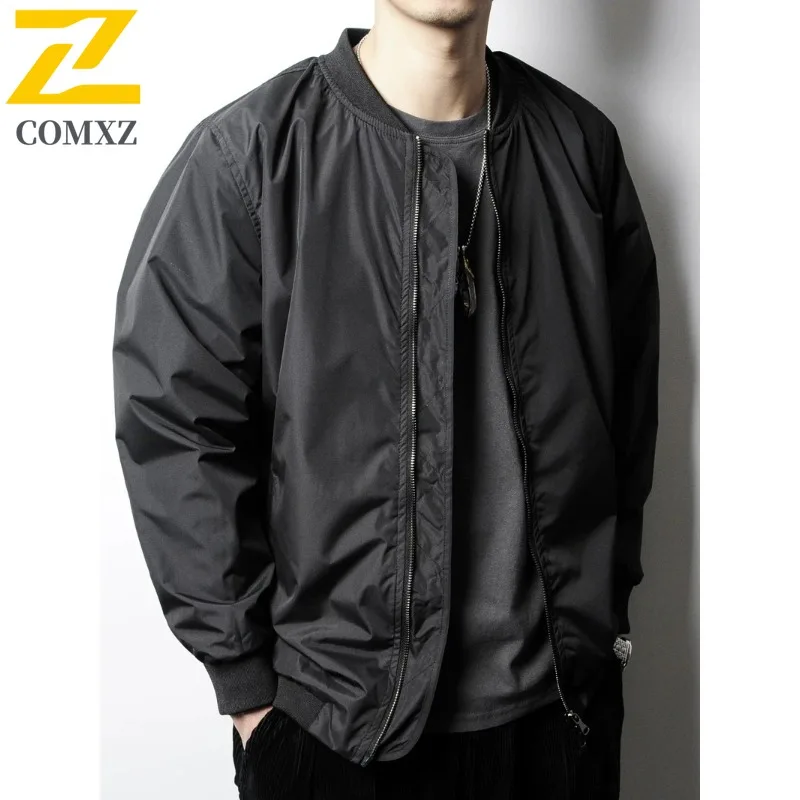 

COMXZ Мужская одежда Куртки Легкий бейсбольный цветной дорожный воротник-стойка Кемпинговая ветровка Куртка Уличная одежда Повседневное спортивное пальто