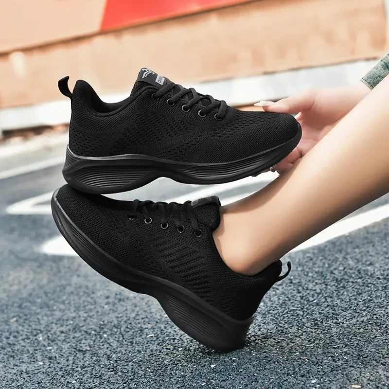 Novo estilo de tênis de corrida feminino almofada macia absorção de choque sapatos esportivos unissex luz anti-deslizamento sapatos de treinamento de lazer