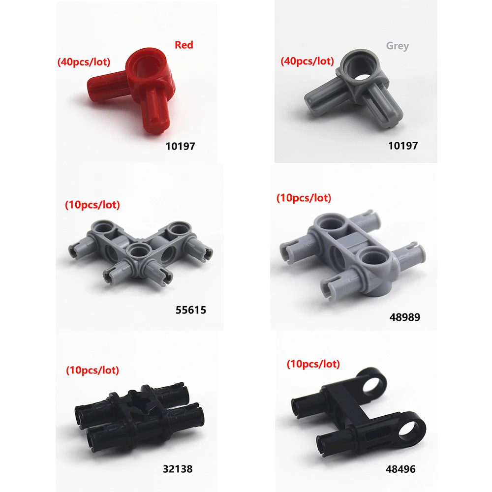 Technical Parts Pins Connectors Building Blocks MOC Bricks Compatible with Lego 6558 2780 32054 43093 6628 DIY Educational Toy