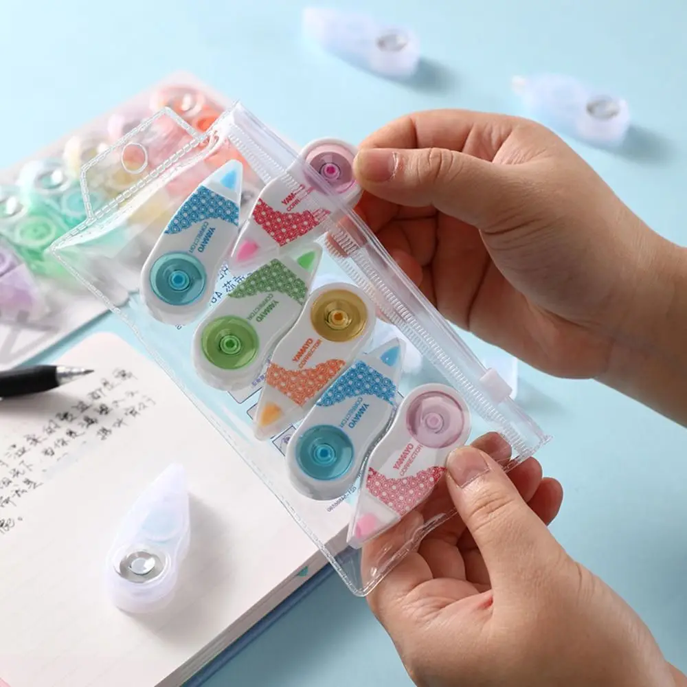 Mini Creative Stationery Cute Office School Supplies Transparent Blank Correction Tape Correcting Tool Adhesive Tape