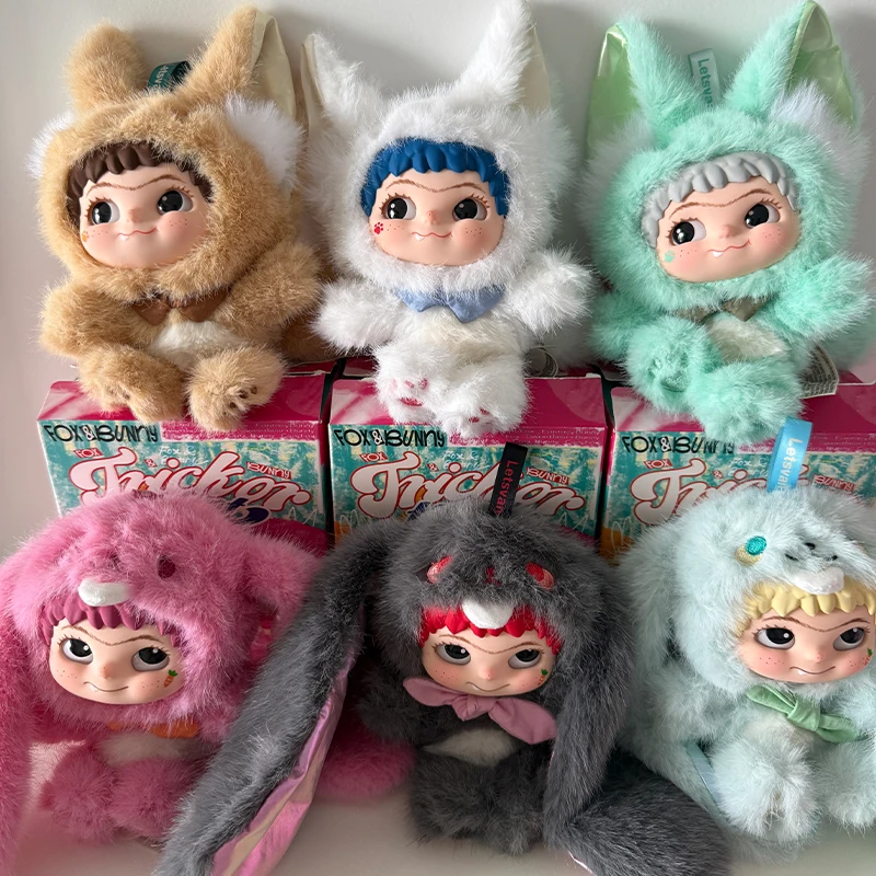 

Wakuk V2foxandbunny серия «Кошелек или жизнь», плюшевая виниловая слепая коробка, подвеска, брелок, загадочная коробка, коллекционные игрушки, подарки