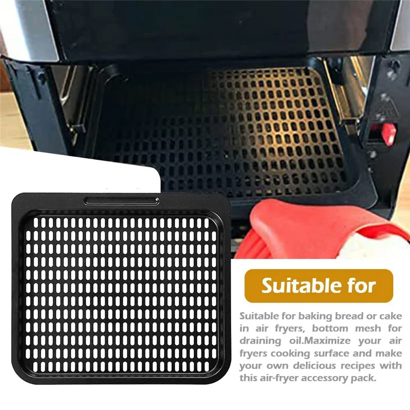 Cooking Tray Replacement, Mesh Cooking Rack Air Fryer Spare Parts For Instant Vortex,Chefman And Other Air Fryer Oven