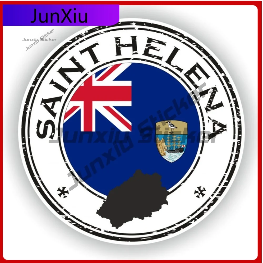 

Круглый флаг Saint Helena Seal, стильный акцент внешнего автомобиля, идеально подходящий для поверхностей наружных транспортных средств