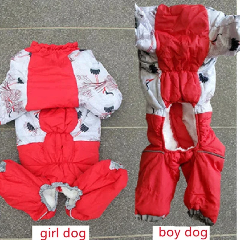 Winter Boy Dog Clothes Jumpsuit Girl Dog Clothing Warm Pet Coat Outfit Garment Yorkie Pomeranian Poodle Bichon Schnauzer Costume