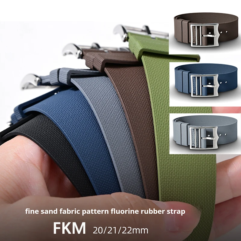Fluorkautschuk-Armband, 20 mm, 21 mm, 22 mm, Herren, Sport, wasserdicht, FKM, Militär-Ersatz-Uhrenarmband, Zubehör für Tudor für Rolex