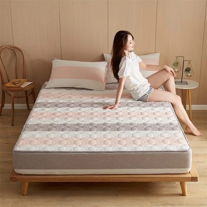 

Class A pure cotton maternal and infant grade yarn-dyed washed cotton padded mattress three-piece all-inclusive