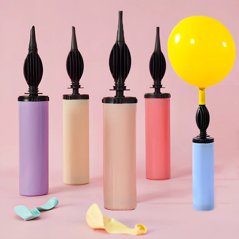 1Pcs Random Balloon Pump Air Inflator Hand Push Portable Balloon Accessories For Wedding Birthday Party Decor Supplies